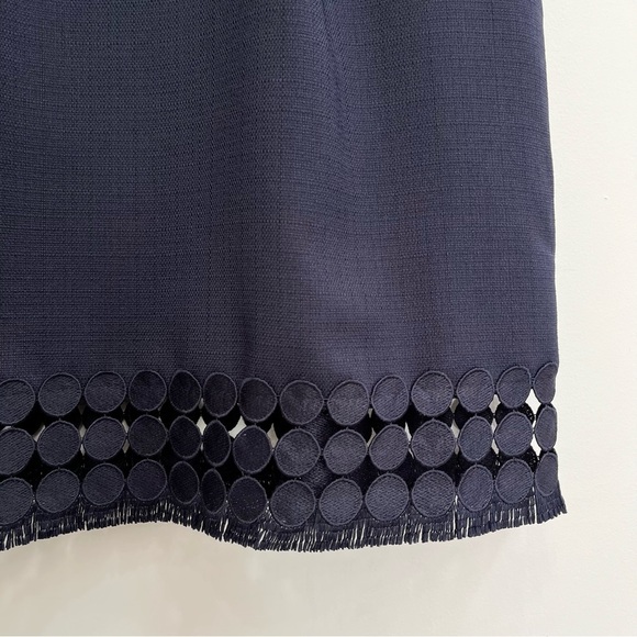 Donna Ricco for Boston Proper navy blue textured sleeveless sheath dress 8 - Picture 3 of 10